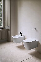 GSI Nubes Унитаз подвесной 55x35 см безободковый, смыв swirlflush, цвет: белый матовый 961509