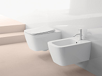 GSI Nubes Унитаз подвесной 55x35 см безободковый, смыв swirlflush, цвет: белый матовый 961509