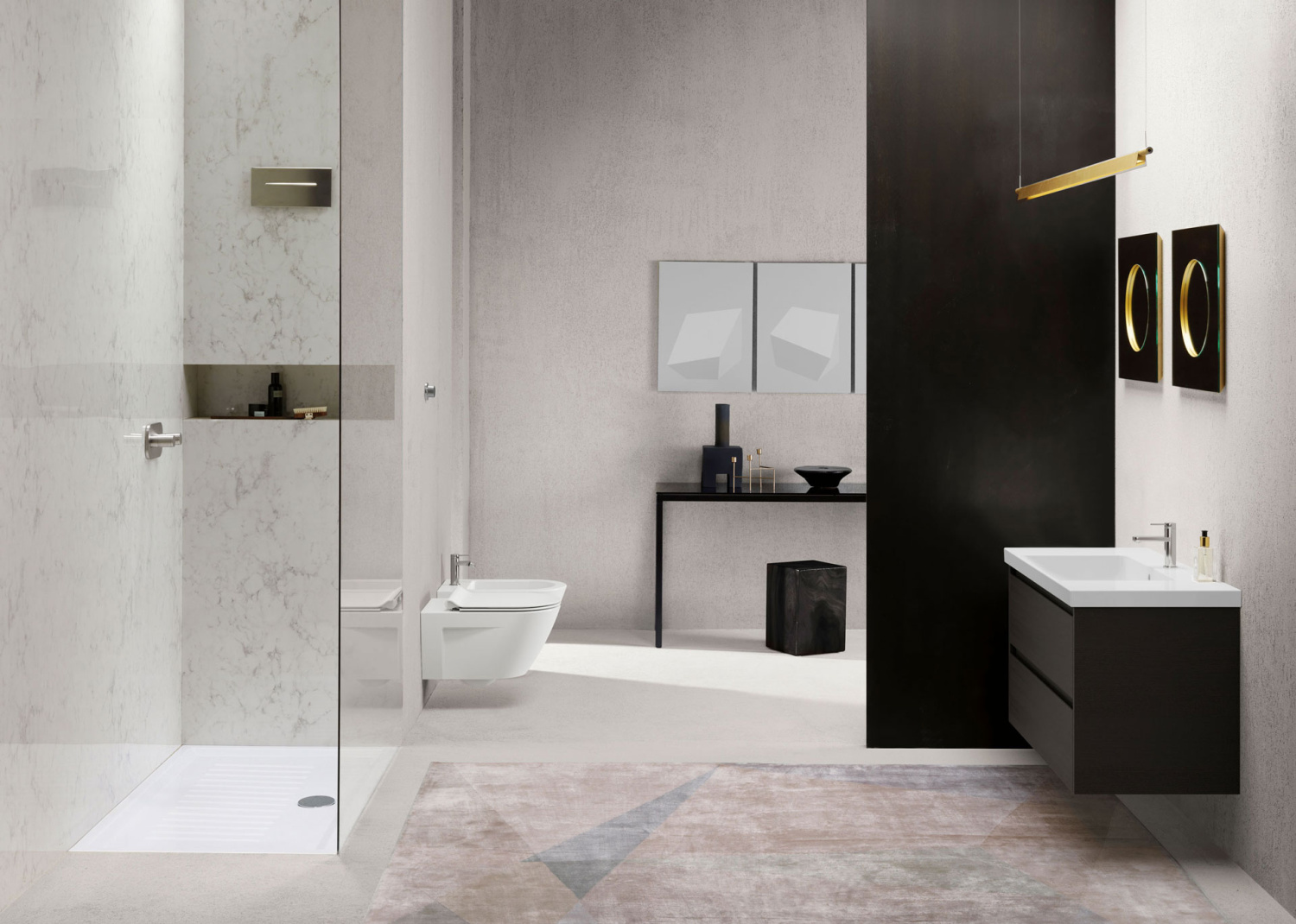 GSI Norm Унитаз подвесной 55x36 см безободковый, смыв swirlflush, цвет: белый глянцевый 861511