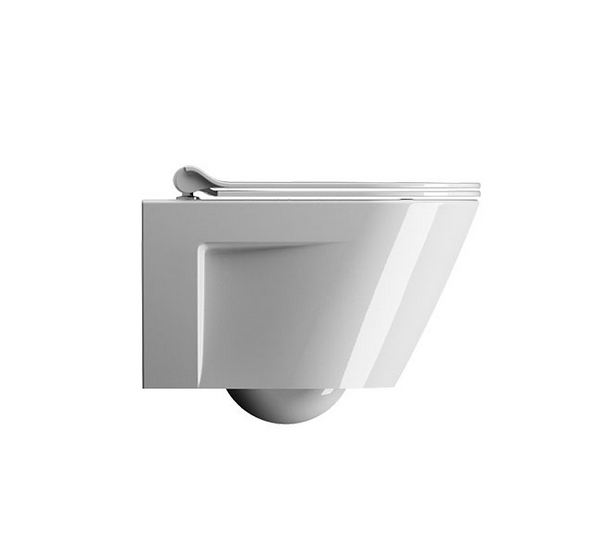 GSI Norm Унитаз подвесной 50x36 см безободковый, смыв swirlflush, цвет: белый глянцевый 861611