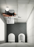 GSI Norm Унитаз подвесной 50x36 см безободковый, смыв swirlflush, цвет: белый глянцевый 861611