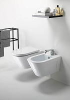 GSI Norm Унитаз подвесной 50x36 см безободковый, смыв swirlflush, цвет: белый глянцевый 861611