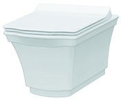 Boheme Hermitage Унитаз подвесной 52х37 безободковый, смыв каскадный, цвет: white 951
