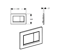 Boheme Кнопка смыва для инсталляции, пластик, цвет: chrome 656