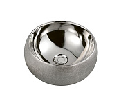 Boheme NeoArt Раковина чаша 39х39х16h см, без перелива, цвет: серебро 863