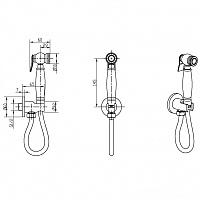 Boheme Medici Лейка гигиенического душа, 1 режим струи, без штуцера, цвет: bronze 404-2
