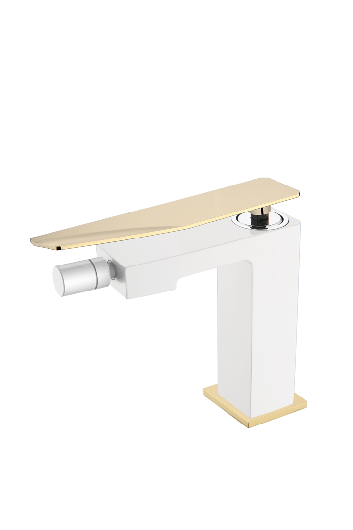 Boheme Q Смеситель для биде, без донного клапана, цвет: white/gold 146-WG.2