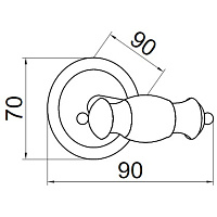 Boheme Palazzo Крючок для полотенец двойной, подвесной, цвет: gold 10106