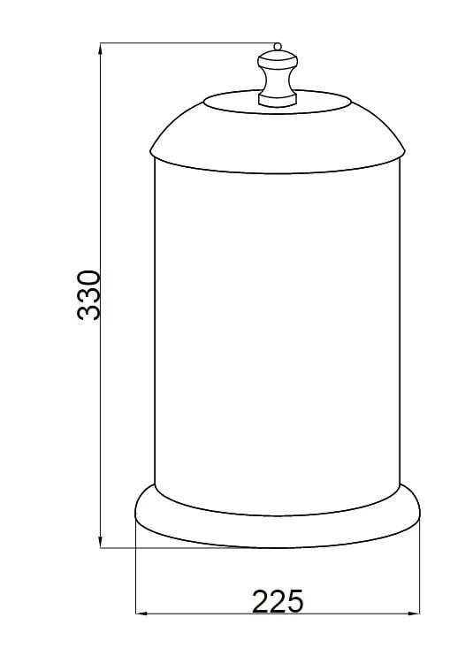 Boheme Palazzo Ведро с крышкой напольное, 5 литров, цвет: gold 10108