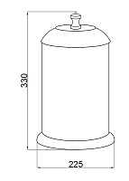 Boheme Palazzo Ведро с крышкой напольное, 5 литров, цвет: gold 10108