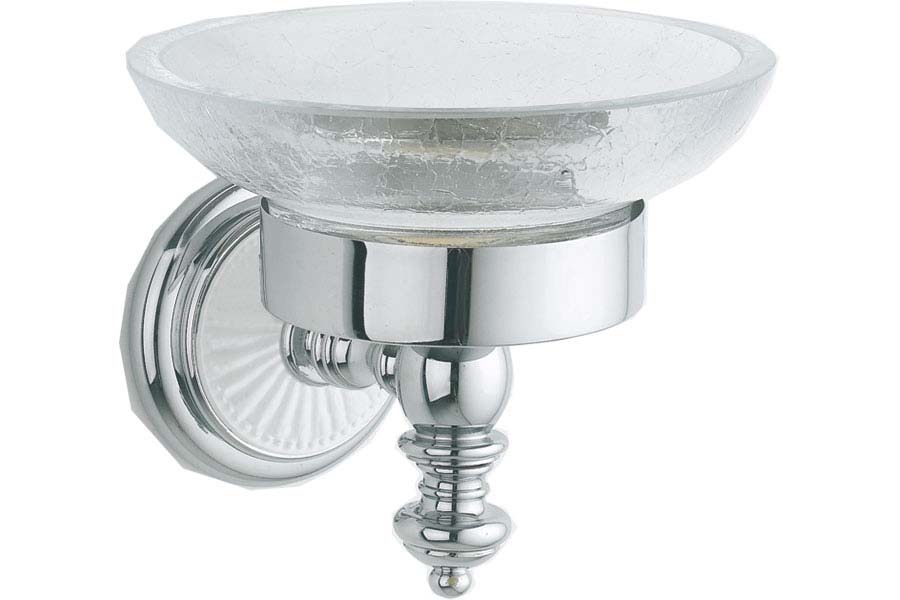 Boheme Vogue Мыльница со стеклянной чашей, подвесная, цвет: chrome 10133