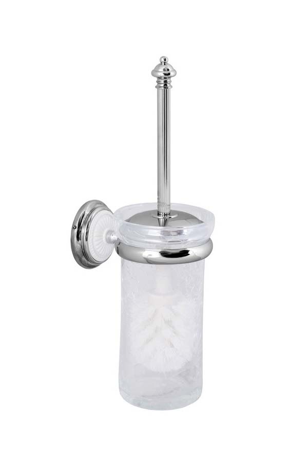 Boheme Vogue Ершик для унитаза подвесной со стеклянной колбой, цвет: chrome 10144