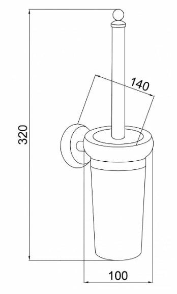 Boheme Vogue Ершик для унитаза подвесной со стеклянной колбой, цвет: chrome 10144