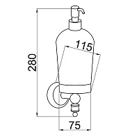 Boheme Vogue Дозатор для жидкого мыла, подвесной, стеклянная колба, цвет: chrome 10147