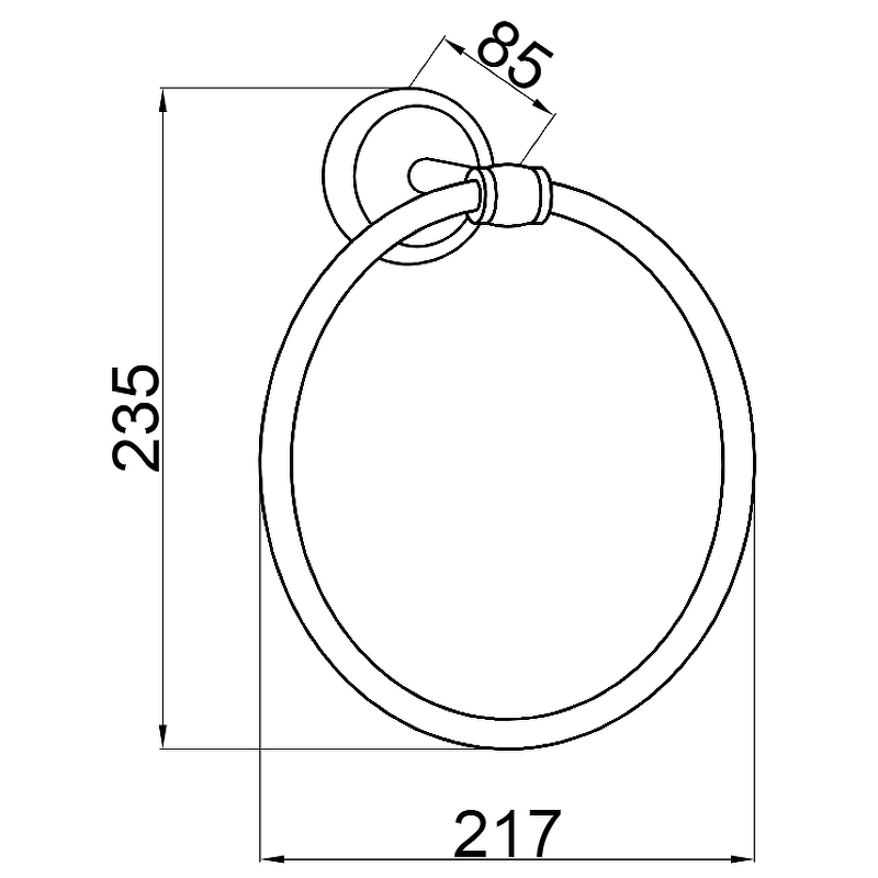 Boheme Palazzo Полотенцедержатель 21,7 см, подвесной, цвет: gold 10155