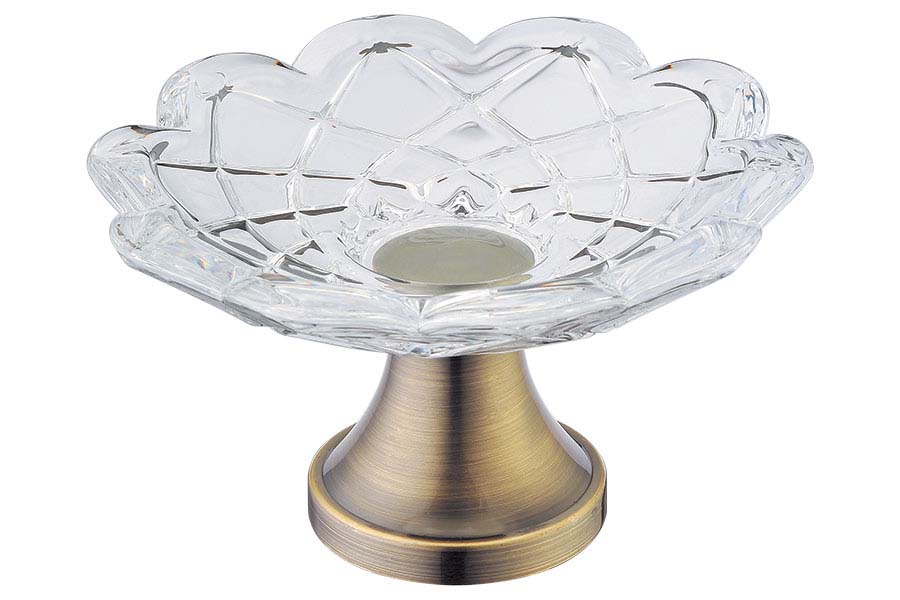 Boheme Мыльница со стеклянной чашей, настольная, цвет: bronze 10201