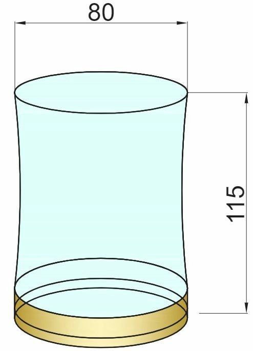 Boheme Стакан настольный, стеклянный полупрозрачный, цвет: gold 10212
