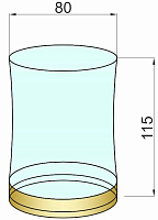 Boheme Стакан настольный, стеклянный полупрозрачный, цвет: gold 10212