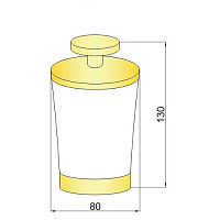 Boheme Стакан для хранения 8x8 см, стеклянная колба, цвет: gold 10215