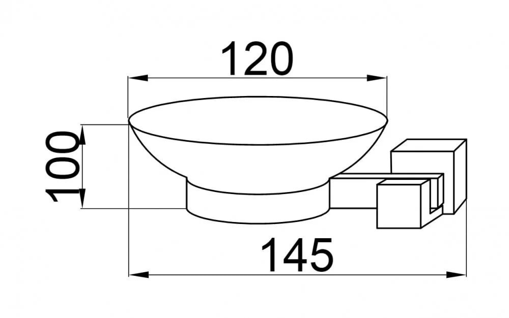 Boheme Venturo Мыльница со стеклянной чашей, подвесная, цвет: chrome 10303