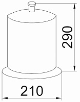 Boheme Puro Ведро с крышкой напольное, 5 литров, цвет: chrome 10708