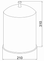 Boheme Provanse Ведро с крышкой напольное, 5 литров, цвет: bronze 10808