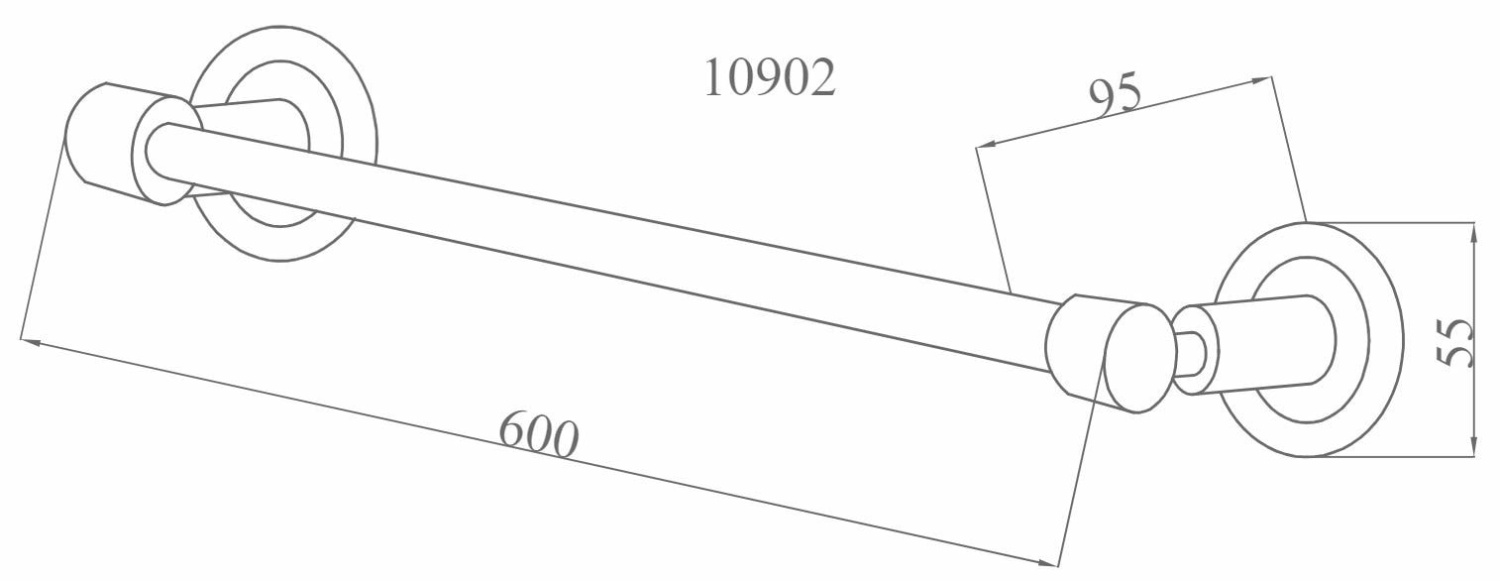 Boheme Murano Полотенцедержатель 60 см, подвесной, цвет: chrome/white 10902-W-CR