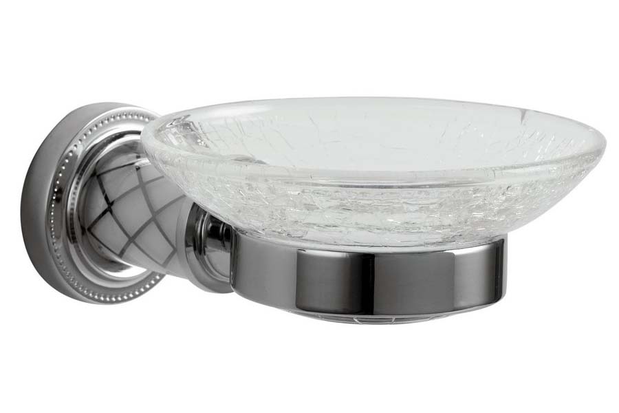 Boheme Murano Мыльница со стеклянной чашей, подвесная, цвет: chrome 10903-W-CR