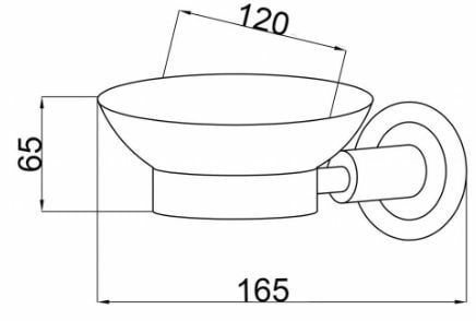 Boheme Murano Мыльница со стеклянной чашей, подвесная, цвет: chrome 10903-W-CR