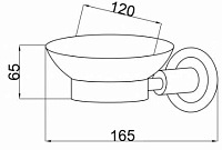 Boheme Murano Мыльница со стеклянной чашей, подвесная, цвет: gold 10903-W-G