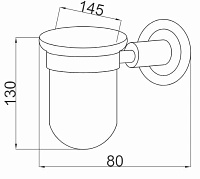 Boheme Murano Стакан подвесной, стеклянный полупрозрачный, цвет: bronze 10904-W-BR