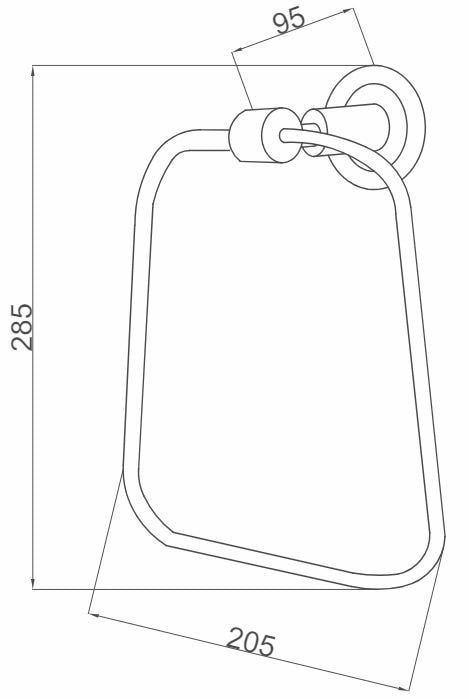 Boheme Murano Полотенцедержатель 20,5 см, подвесной, цвет: chrome/white 10905-W-CR