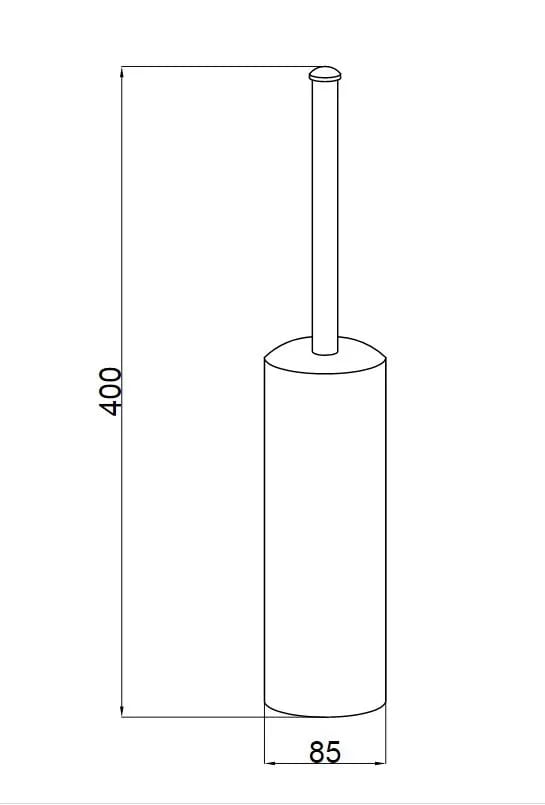 Boheme Murano Ершик для унитаза напольный с латунной колбой, цвет: gold 10908-G