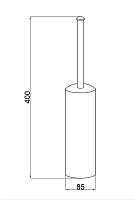 Boheme Murano Ершик для унитаза напольный с латунной колбой, цвет: gold 10908-G