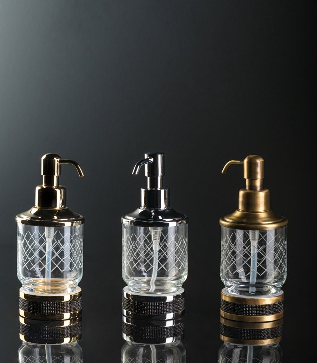 Boheme Royal Cristal Дозатор для жидкого мыла, настольный, стеклянная колба, цвет: chrome 10929-CR