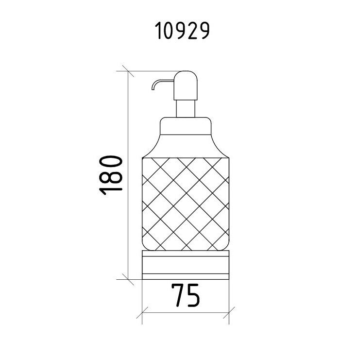 Boheme Royal Cristal Дозатор для жидкого мыла, настольный, стеклянная колба, цвет: chrome 10929-CR