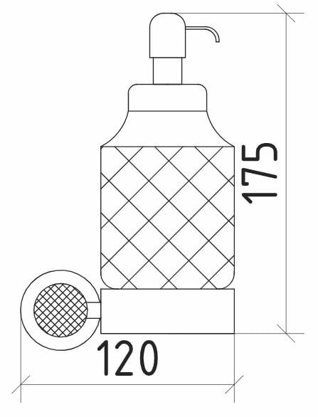 Boheme Royal Cristal Дозатор для жидкого мыла, подвесной, стеклянная колба, цвет: chrome 10932-CR