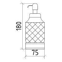 Boheme Royal Cristal Дозатор для жидкого мыла, настольный, стеклянная колба, цвет: gold 10929-G