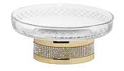 Boheme Royal Cristal Мыльница со стеклянной чашей, настольная, цвет: gold 10930-G