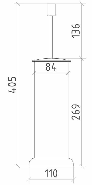 Boheme Royal Cristal Ершик для унитаза напольный с латунной колбой, цвет: bronze 10928-BR