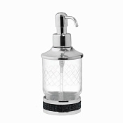 Boheme Royal Cristal Дозатор для жидкого мыла, настольный, стеклянная колба, цвет: chrome/black 10929-CR-B
