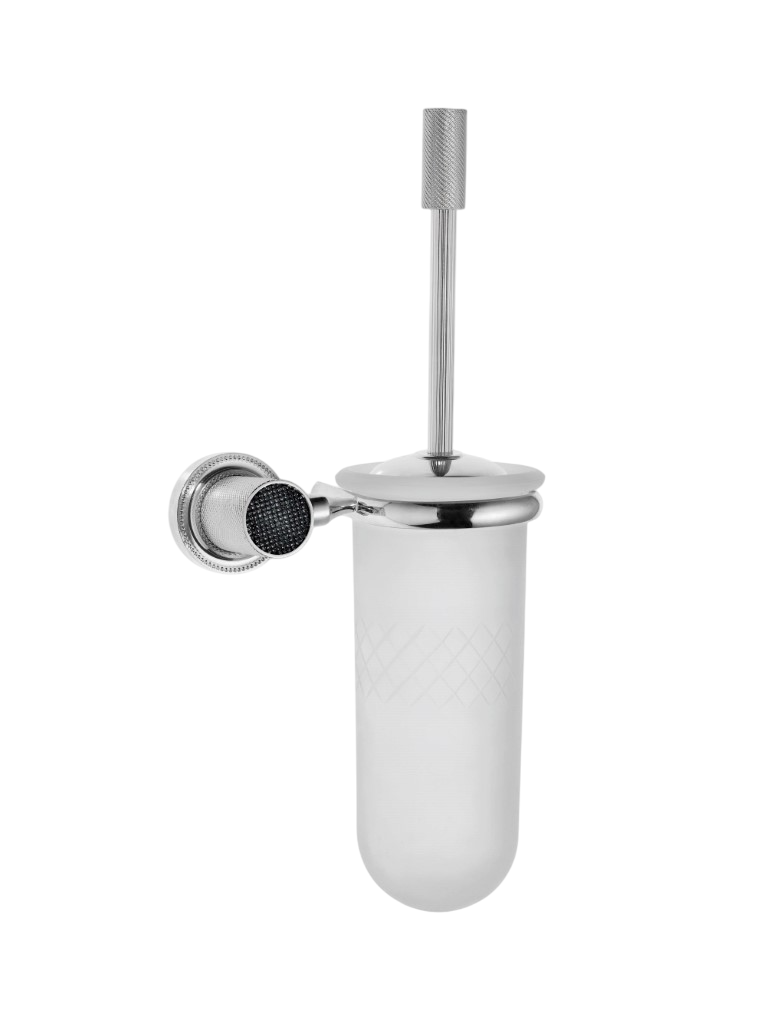 Boheme Royal Cristal Ершик для унитаза подвесной со стеклянной колбой, цвет: chrome 10933-CR-B