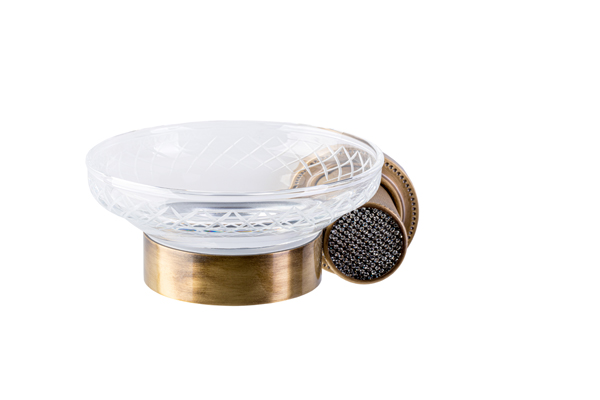 Boheme Royal Cristal Мыльница со стеклянной чашей, подвесная, цвет: bronze 10923-BR-B