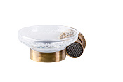 Boheme Royal Cristal Мыльница со стеклянной чашей, подвесная, цвет: bronze 10923-BR-B