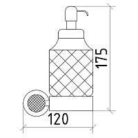 Boheme Royal Cristal Дозатор для жидкого мыла, подвесной, стеклянная колба, цвет: bronze 10932-BR-B