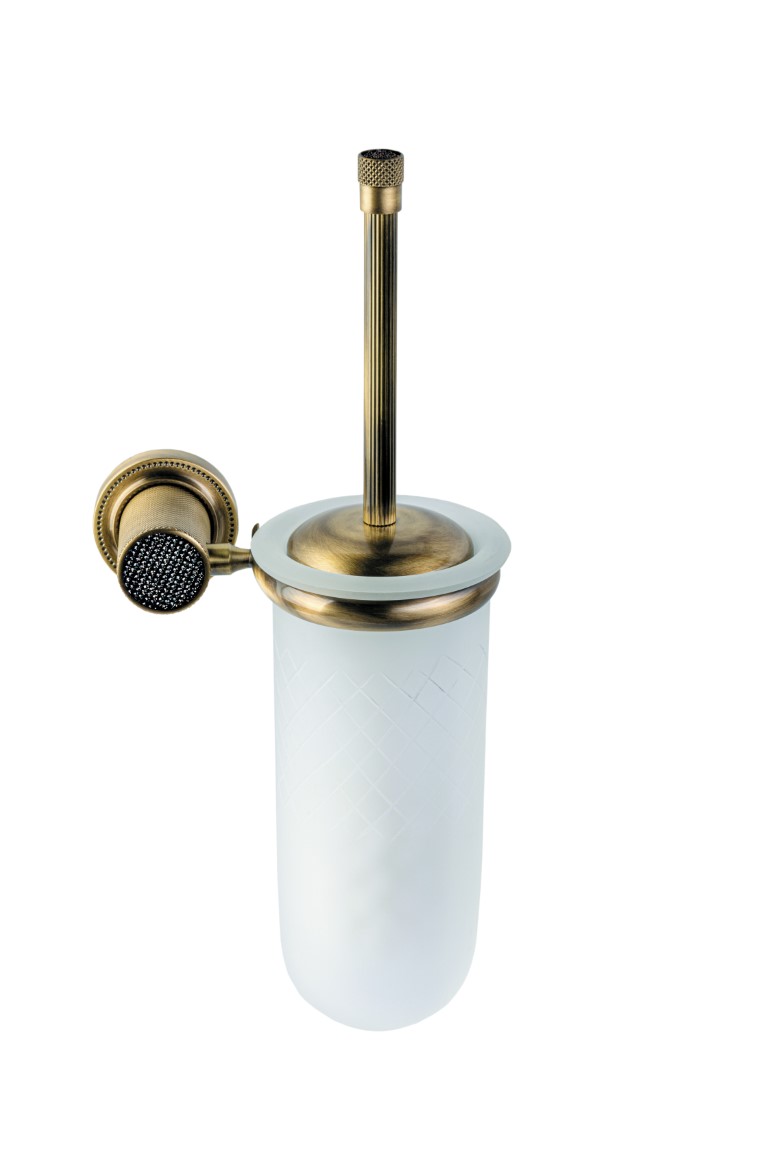 Boheme Royal Cristal Ершик для унитаза подвесной со стеклянной колбой, цвет: bronze 10933-BR-B