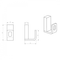 Boheme Q Крючок для полотенца, подвесной, цвет: chrome 10946-CR