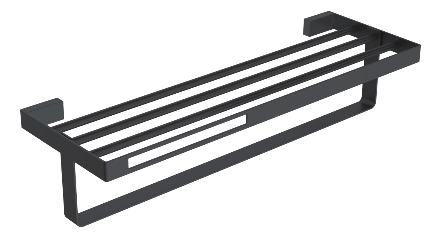 Boheme Q Полка для полотенец 60x23 см, подвесная, цвет: black 10947-B