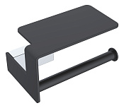 Boheme Q Держатель туалетной бумаги с полочкой, подвесной, цвет: chrome/black 10941-CR-B