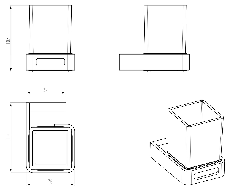 Boheme Q Стакан подвесной, стеклянный полупрозрачный, цвет: gold 10944-G